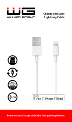 Datový kabel USB-A to Lightning MFI - 1m, bílá